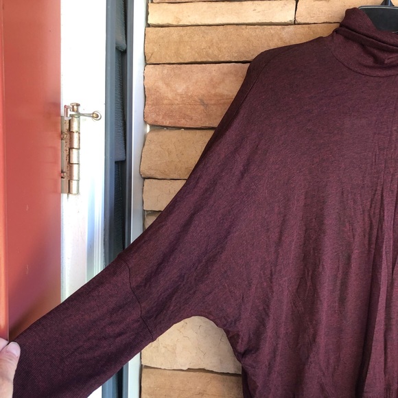 Zara W&B Collection maroon lightweight turtleneck knit top NWT Large - Picture 3 of 10